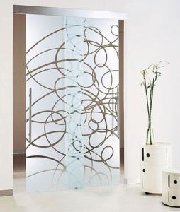 China Acid Etched Tempered Glass Door Thermal Stability Withstand 250℃ wholesale