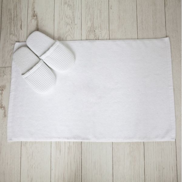 Hotel Bathroom Non-Slip Mat Pure Cotton for Shower Room Absorbent Foot Mat Home Washable