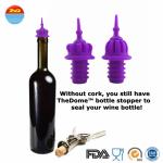 Christmas Creative Silicone Wine Bottle Stopper , Bordeaux Dome Shape Silicone