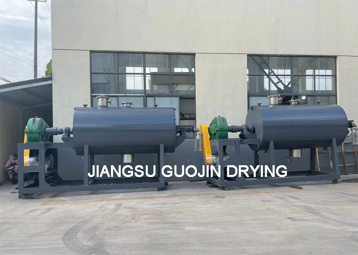 China Sludge Continous Stirring Harrow Paddle Rotary Vacuum Dryer 1200mm Diameter wholesale