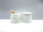 JG-AQ100,100ml cylinderic milk white glass cosmetic jars, opal (opaque) white