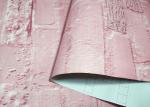 Pink Washable Self Adhesive Brick Wallpaper Environmental Dustproof