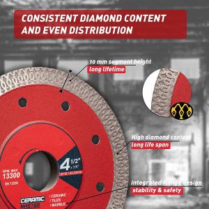 China 75mm 1.2mm X Teeth Diamond Blade Wet Saw For Porcelain Tile And Ceramic wholesale