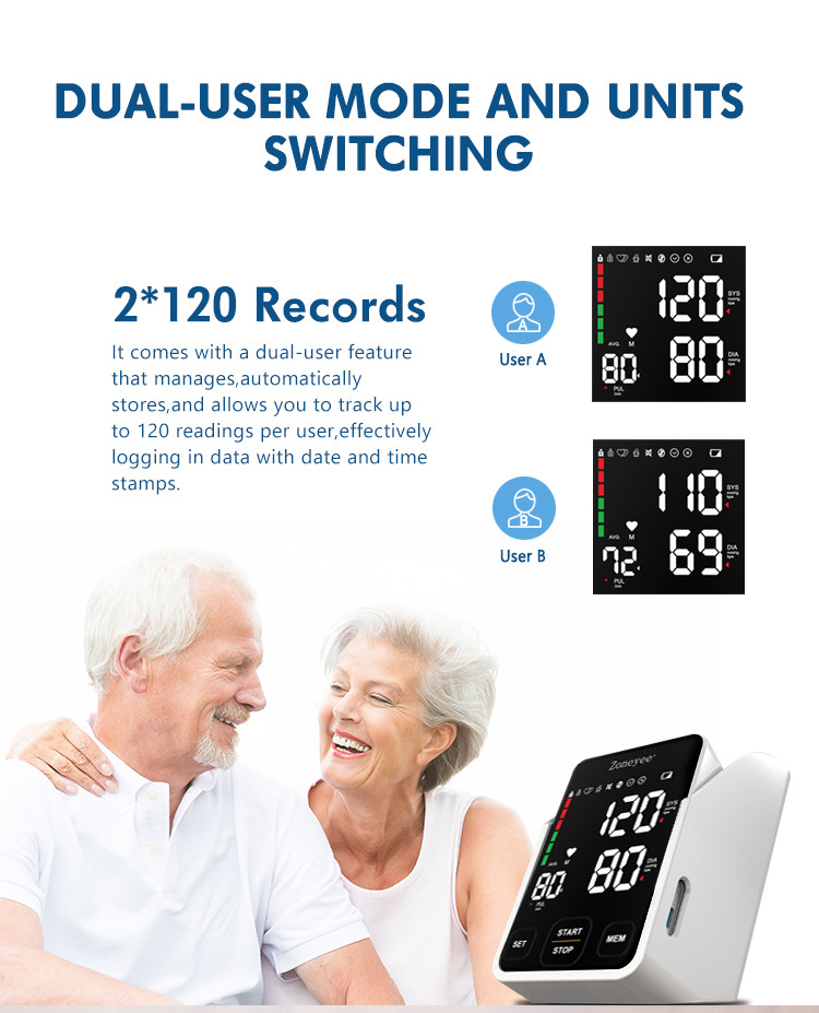 Portable Blood Pressure Apparatus Machine Digital BP Blood Pressure Monitor Upper Arm For Household Medical Devices