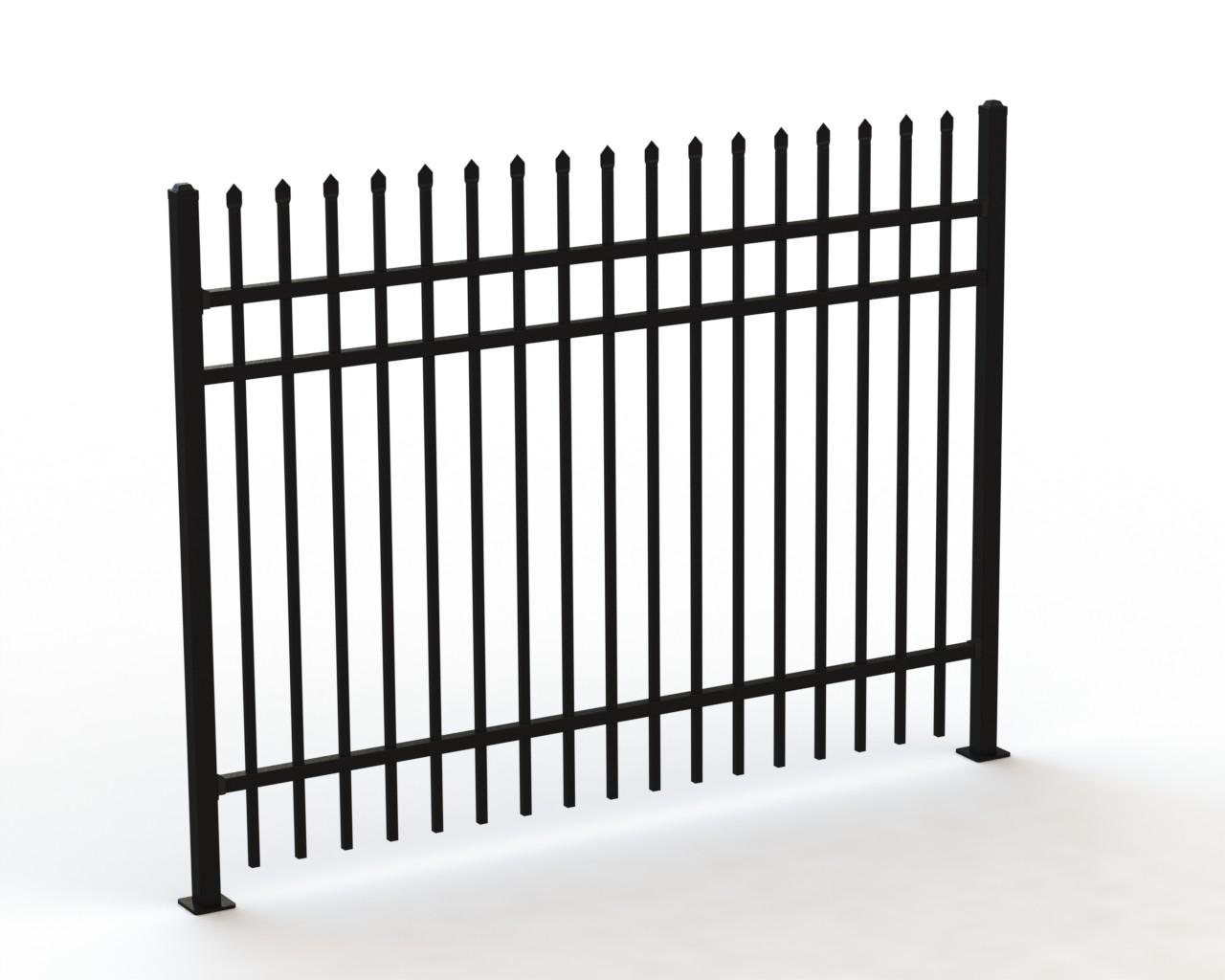 Australia Black Powder Coated Spear Top Garrison Fencing/Wrought Iron Fencing