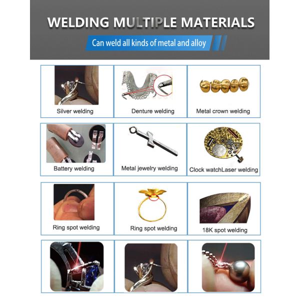 6J - 10J Laser Welding Jewelry Machine Air Cooling With QCW Laser Source