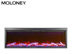 China 2840mm Realistic Flame Electric Fireplace Freestanding Glass wholesale