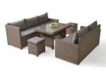 Lightweight Cafe Outdoor PE Rattan Table Chairs