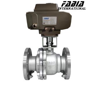 China Electric Flanged Stainless Steel Ball Valve High Pressure Two Piece wholesale