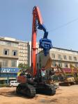 Yellow Long Boom Mounted 3200rpm Vibrating Pile Driver Low Noise