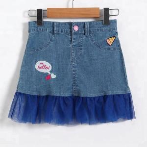 China Adjustable Mini Baby Girls Short Denim Skirt Embroidered Customized wholesale