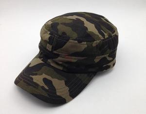 China Durable Camouflage Military Cadet Cap Pure Cotton 3d Embroidery Fitted wholesale