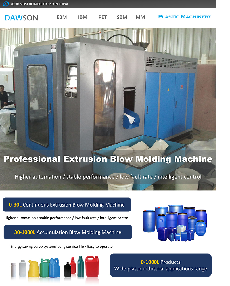 2L 4L 5L HDPE Plastic Lubricant Oil Bottle Production Line Single Double Station 75mm Screw Extrusion BLow Molding Machine