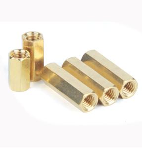 China Brass Screw Copper Isolation Column Hexagon Coupling Nuts DIN6334 wholesale