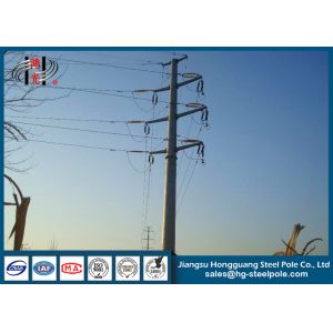 China 110KV Steel Tubular Pole , Double Circuit Transmission Line Electric Poles on sale