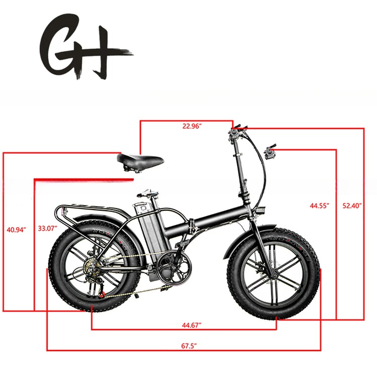 Torque 80-90 Nm 48V 750W 20" Bafang Magwheel Electric Folding Bike with 4.0 Fat Tires