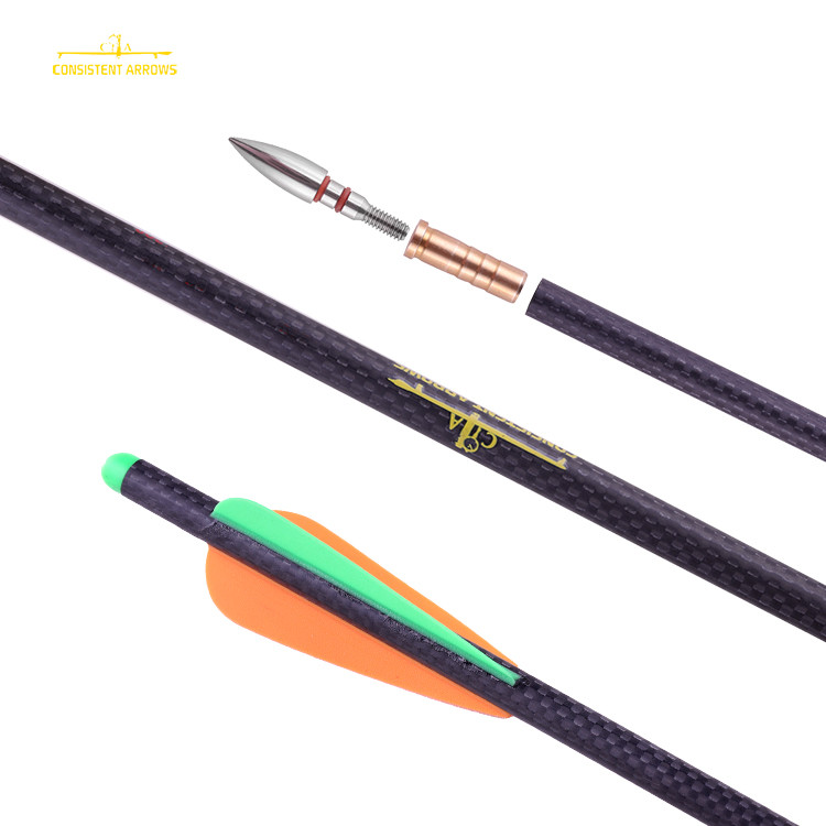 Hunting Arrows Id .300" ,7.62mm 18/20/22" 0.001" Straightness 3K Cross Woven Fiber,Crossbow Bolts Carbon Arrows