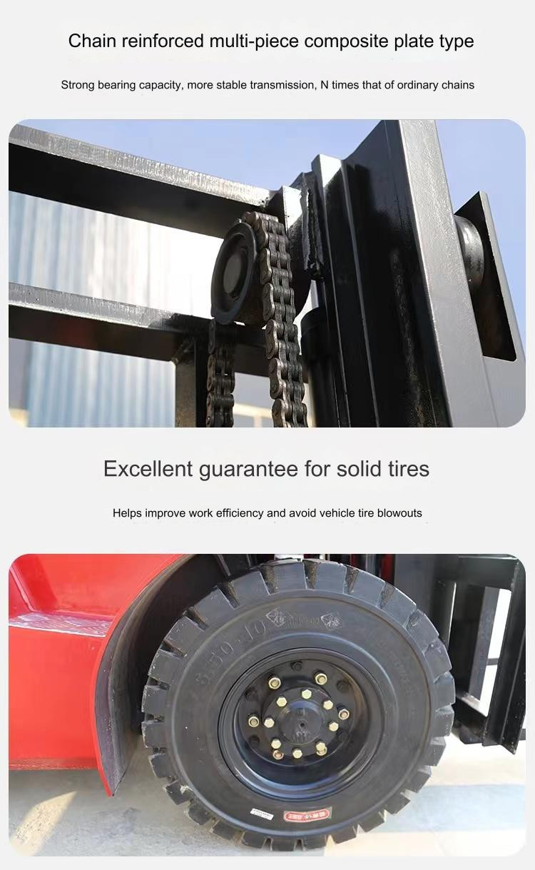 Brand New Compact 2.5 Ton Electric Forklift Onboard Charger / Solid Tires Sturdy