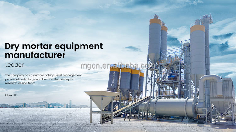 Full Automatic Dry Mix Powder Mortar Mixing Machine Wall Putty Sand Cement Mixer Tile Adhesive Glue Grout Manufacturing Plant