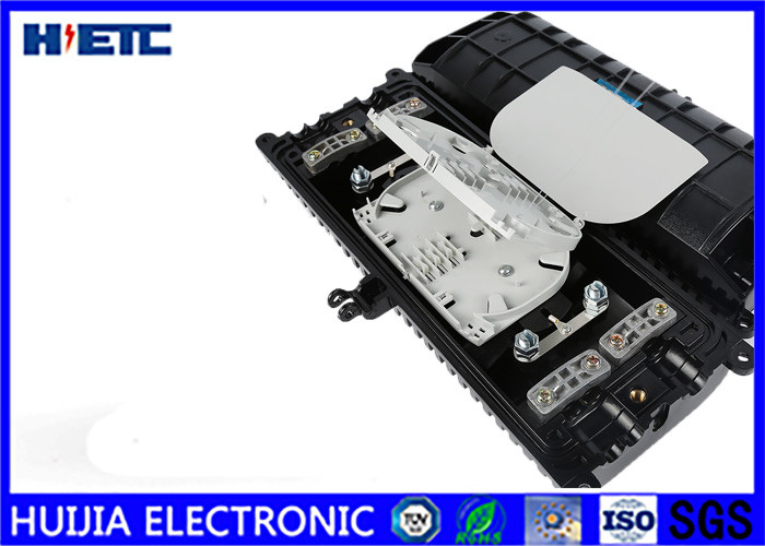 Black IP68 Fiber Optic Closure / Fiber Enclosure Box Corrosion Resistance