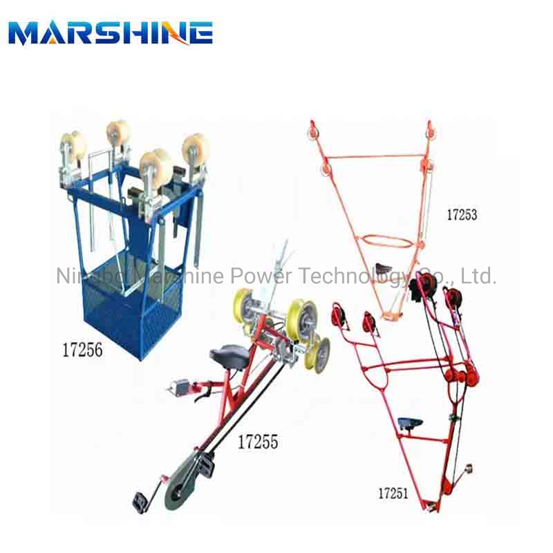Marshine Overhead Lines Two Bundles Conductor Inspection Trolley Cart
