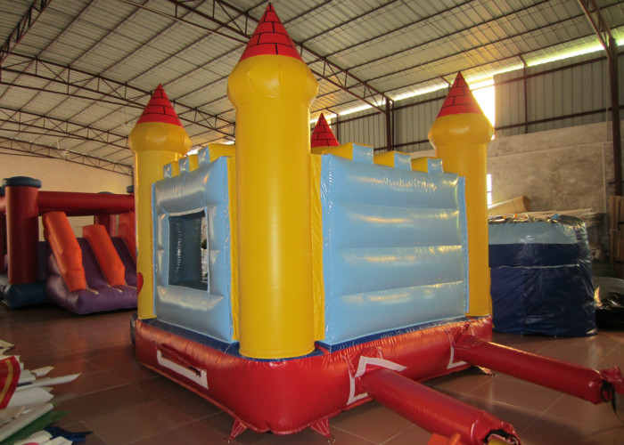 0.55mm PVC Tarpaulin Inflatable Smurf Jumping Castle House / Small Baby Bounce House