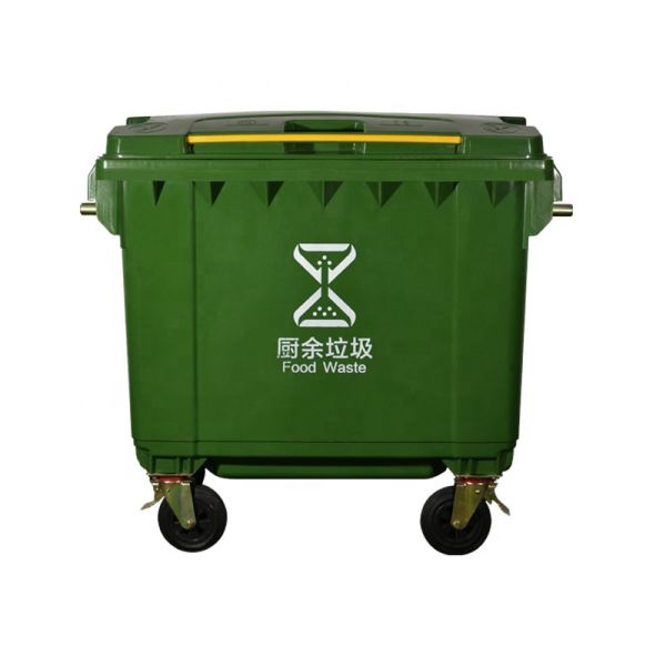 Wholesale 1100 Litre Garbage Container Waste Bins Plastic Trash Dustbins