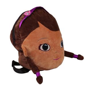 China Crystal Velboa Kids Plush Backpack Embroidery / Print Logo Mini Size wholesale