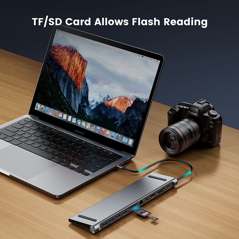 11-in-1 USB Type C Multifunctional Hub Adapter For Laptop And Mobile Phone