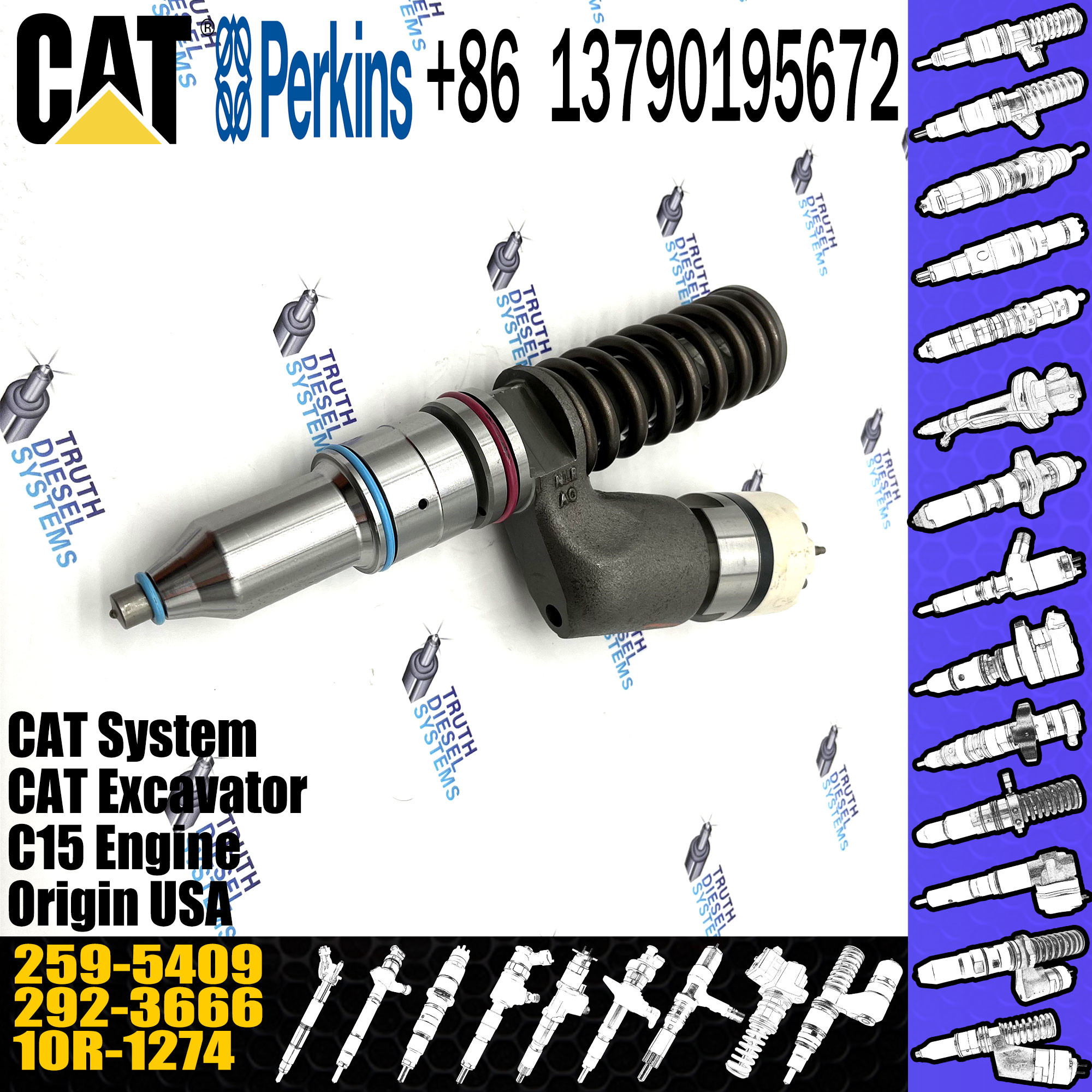 C15 C18 Engine Caterpillar Fuel Injector 253-0608 253-0615 254-4183