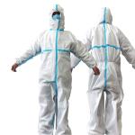 Latex Free Disposable Isolation Gown , Sterile Disposable Hooded Coveralls