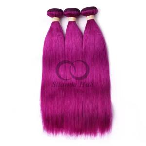 China Purple Straight Remy Human Hair Bundles Sew In Weave Bundles Brazilian Bundle Deals wholesale