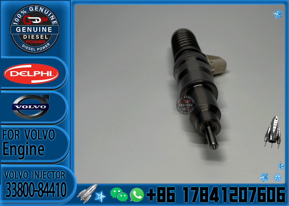Common Rail Injector 33800-84400 33800-84410 3380084400 BEBE4C09101 for Hyundai Truck D6CB Diesel Engine