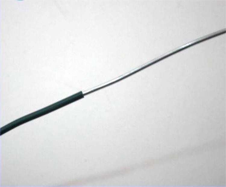 Color Green Pvc Coated Galvanized Iron Wire , 1.2mm Plastic Coated Binding Wire