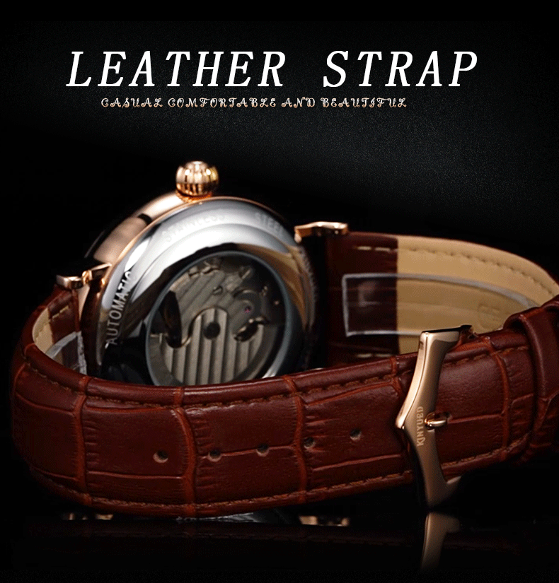 KINYUED New design Multifunctional mechanical watch Tourbillon mechanical movement