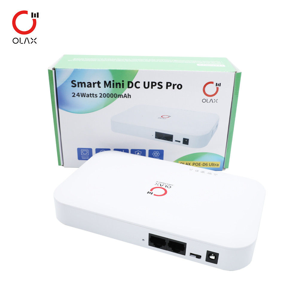 OLAX POE D6 powerbank Smart UPS DC 5V 9V 12V Output 20000mah 74WH Battery Capacity mini UPS Backup for wifi router