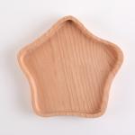 Cartoon Wooden Serving Plates Children Food Supplement Divided Dinner Plate