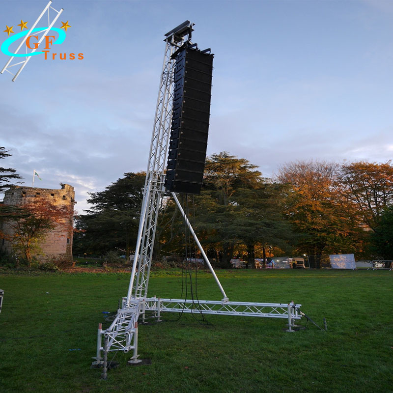Spigot Stage Lighting Pillar Audio Line Array Speaker Stand Truss