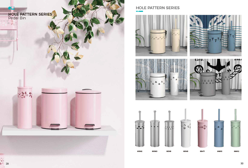 Basic 3L 5L 12L 20L 30L Stainless Steel Round Pedal Bin with Soft Close Inner Bucket