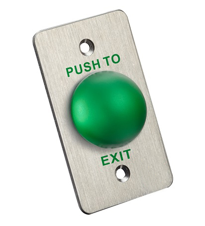 Rectangle Shaped Green IP50 Door Exit Button Customized Push Switch