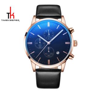 China Fashion Alloy Quartz Mens Watch Perpetual Calendar Water Resistant wholesale