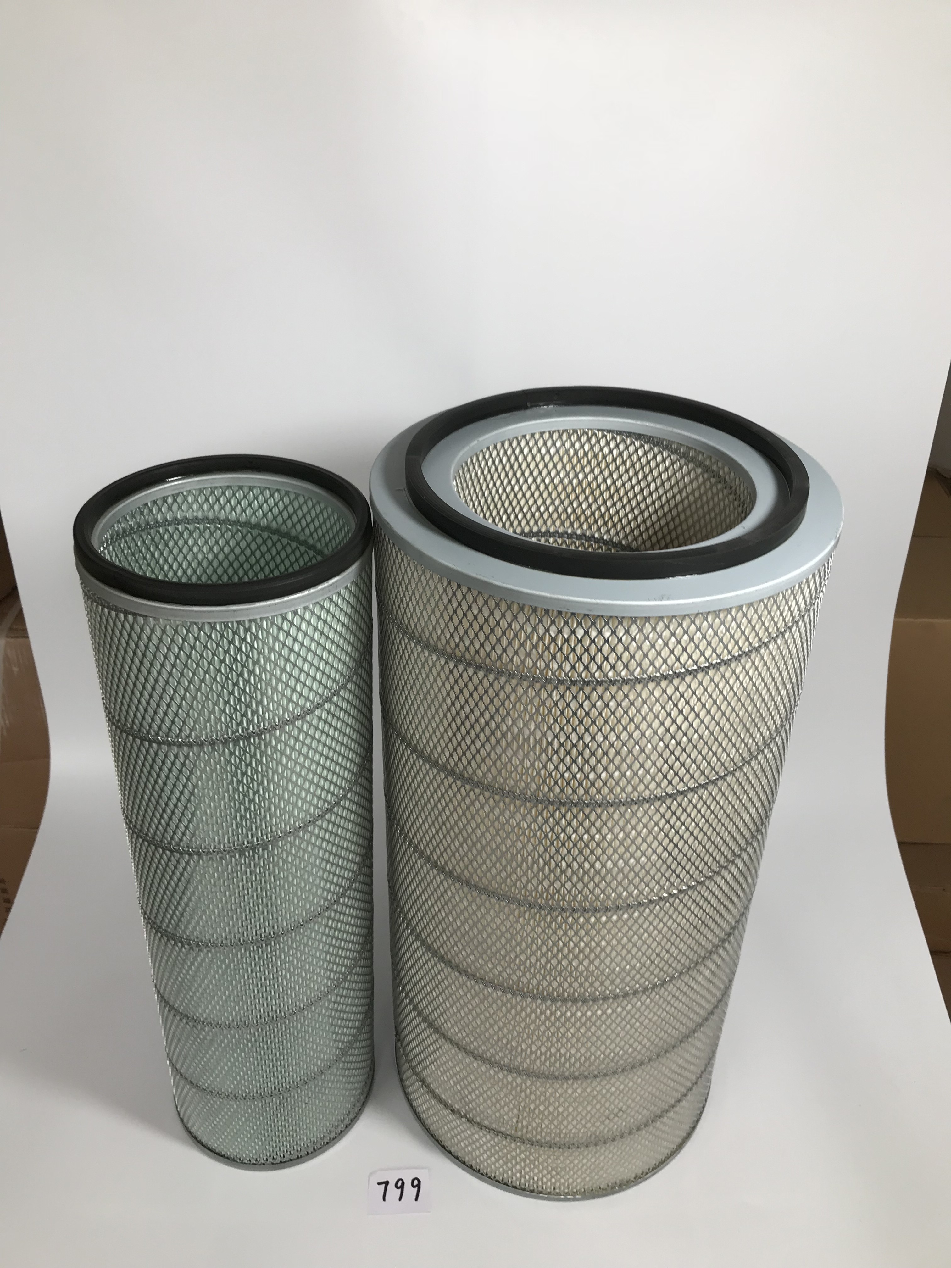 Professional Excavator Air Filter , Hitachi Excavator Filters P127308 P127309 For ZAX450 ZAX470