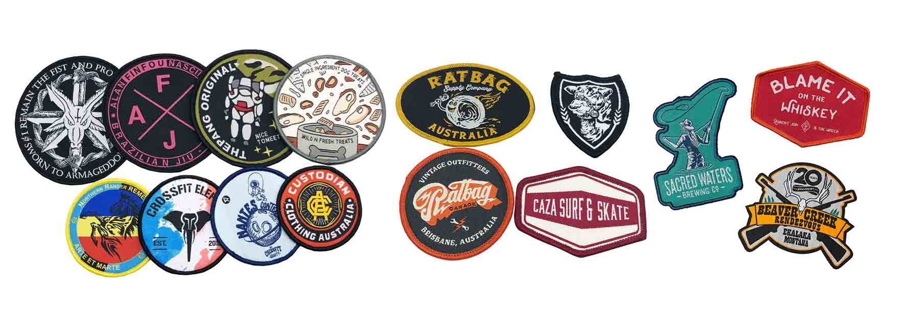 100% Embroidery Badge Iron On Patches Uniform Skull Logo Armband For Hats Jacket