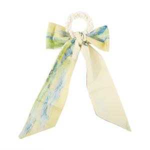 China Sweet fresh streamer Hair Tie Pearl bow hair accessories wholesale