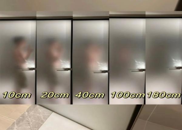 Customizable Frosted Privacy Glass with High Privacy Level and Scratch