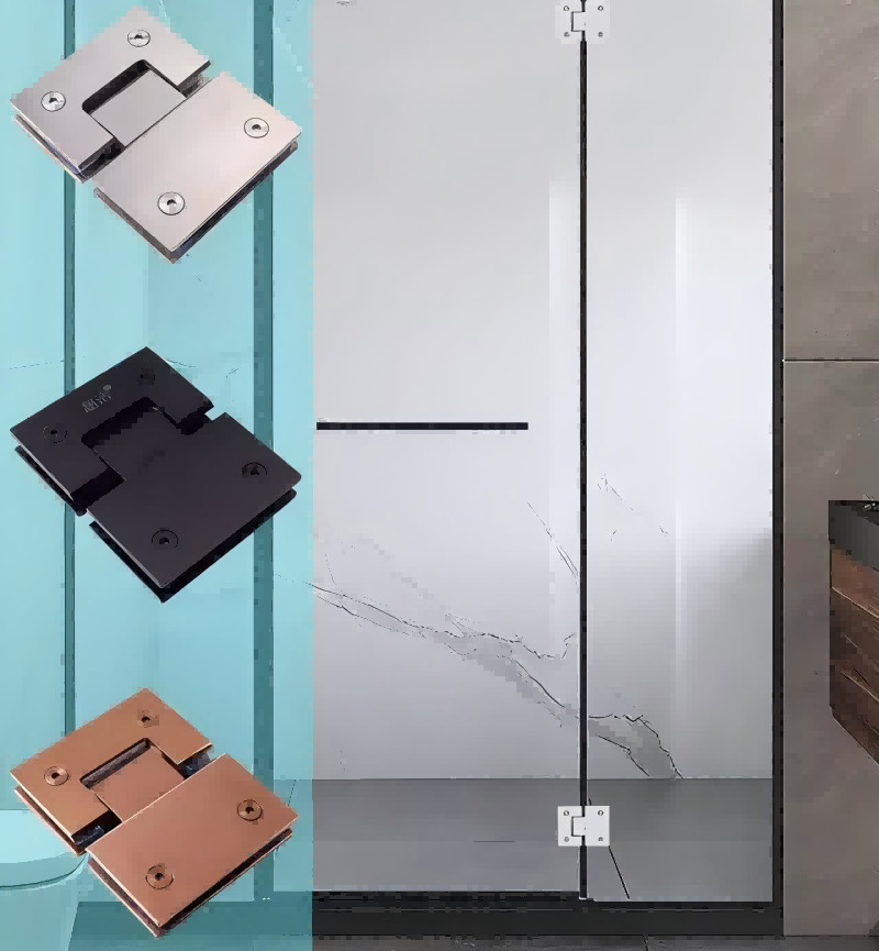 90*58mm Glass Shower Hinge Enclosure Water Proof Shower Screen Door Hinges