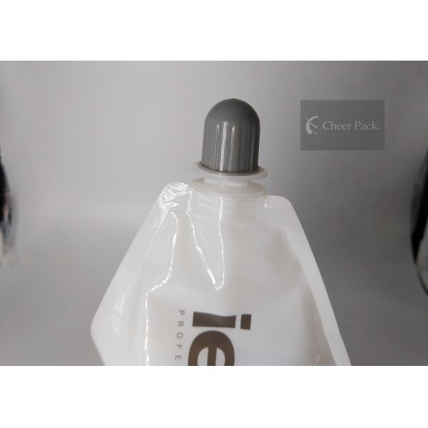 Hair Care Products Pour Spout Caps With Black PE Material , OEM ODM Service