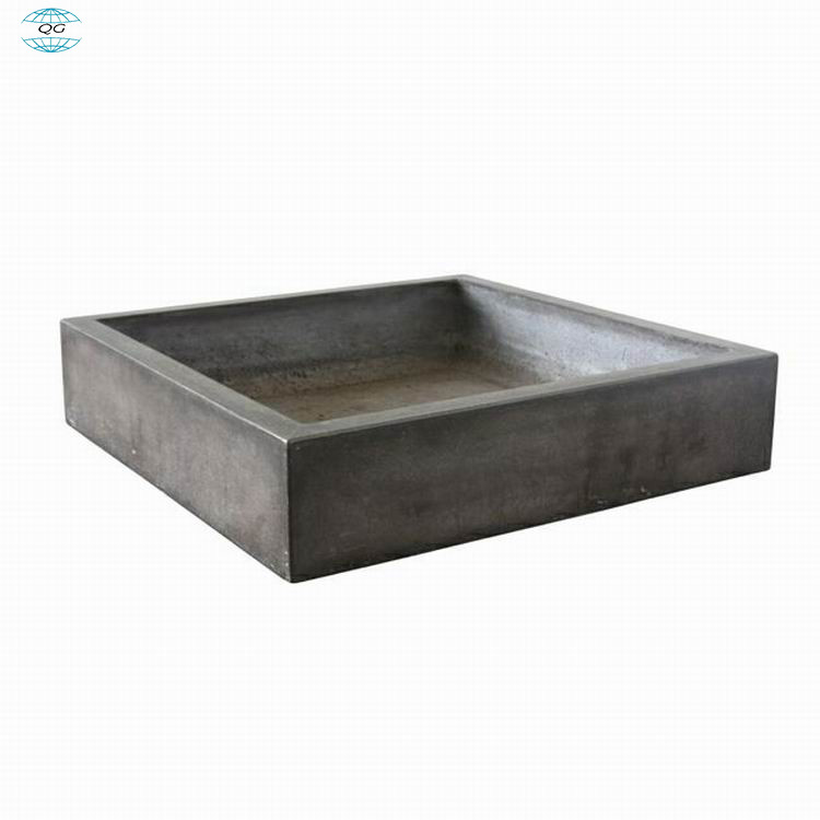 Grey Outdoor Round Concrete Coffee Table GRC Fiberglass Furniture Dinning Table