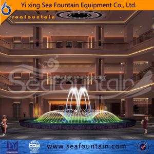 Indoor garden use LED lighted dancing fountain mix water curtain