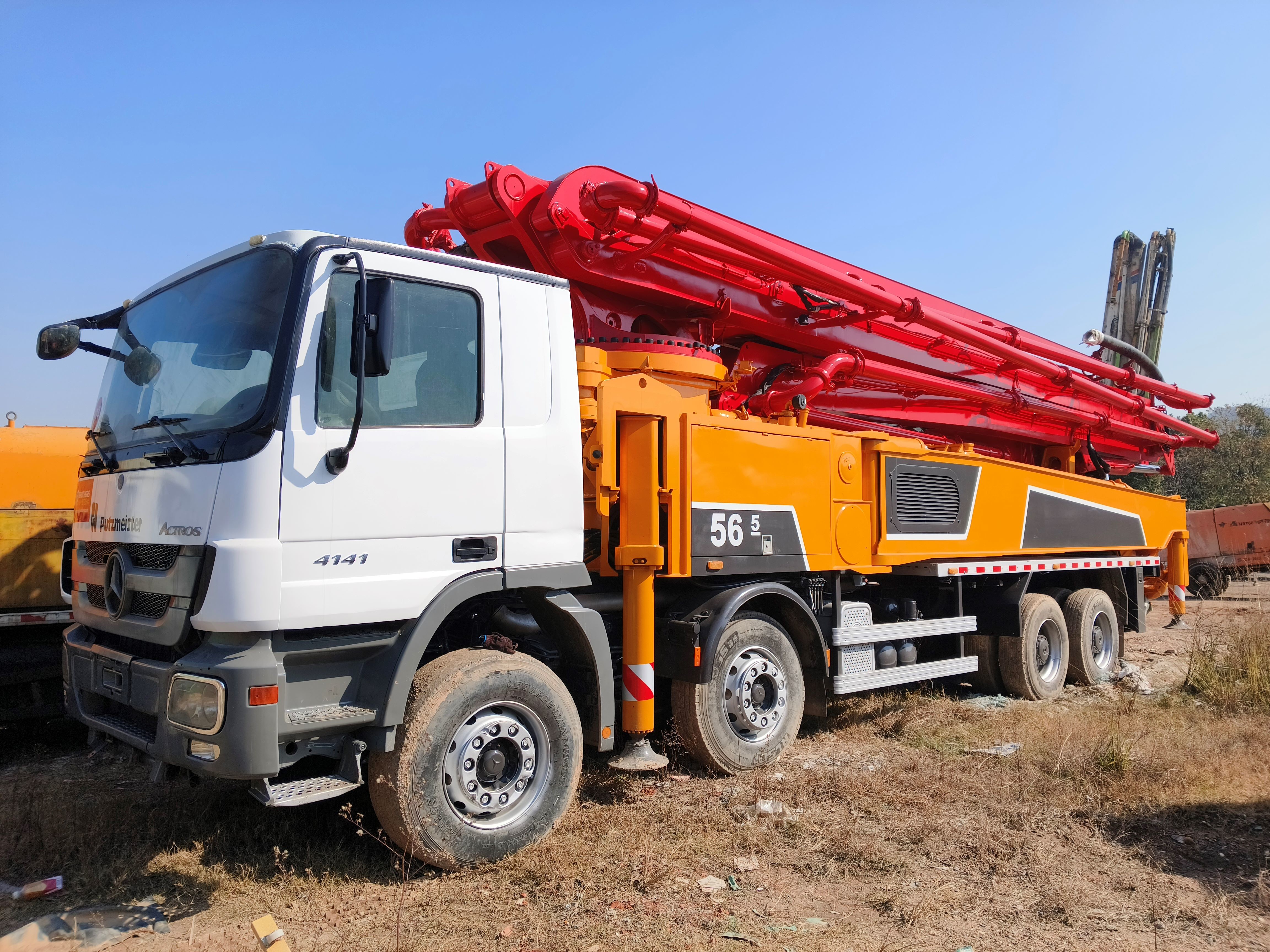 56M Putzmeister Concrete Pump Truck Redefining Construction Efficiency with Hydraulic Machining Process